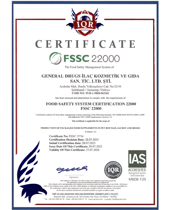 FSSC 22000 (Food Safety System Certification 22000)