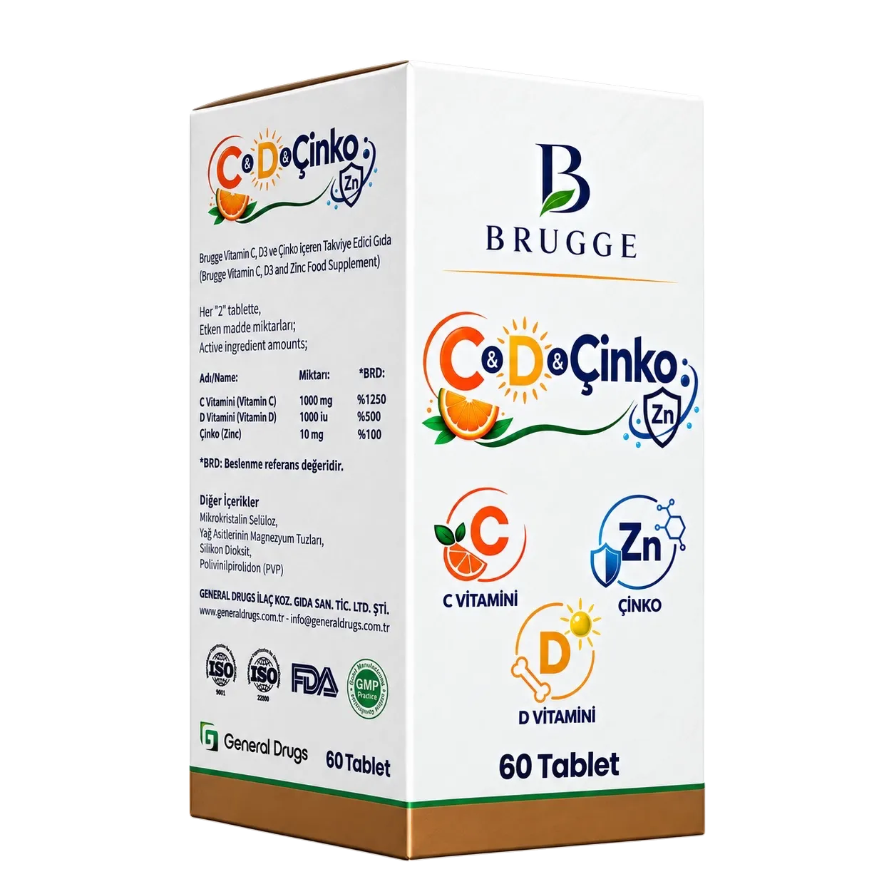 Brugge Vitamin C Vitamin D Çinko