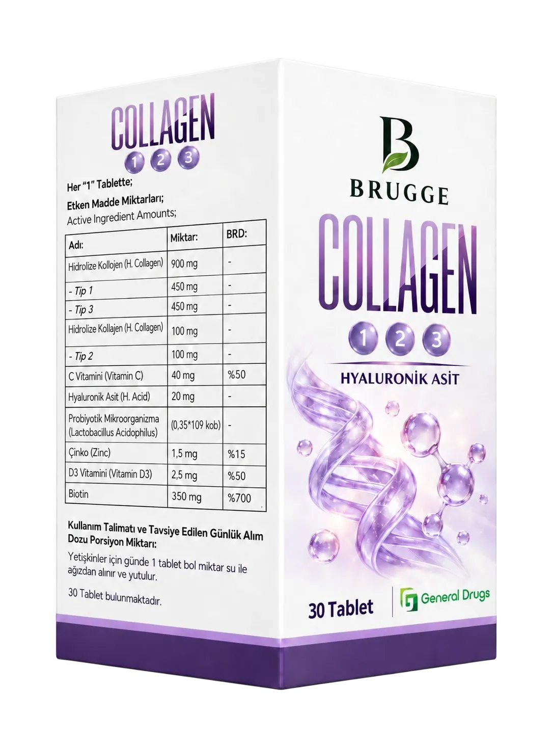 Brugge Collagen 1-2-3 Hyaluronic Acid